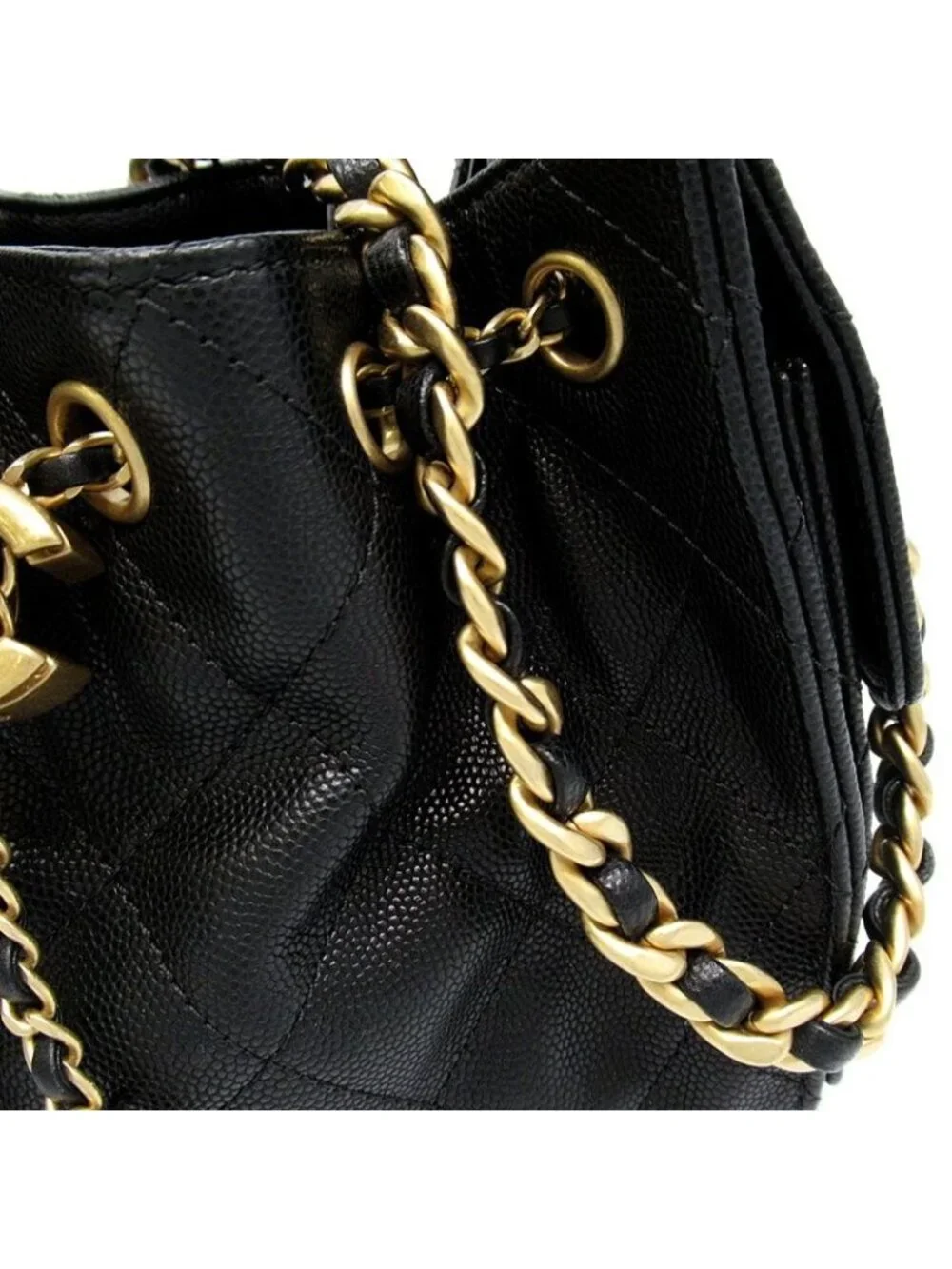Chanel 25 Mini Handbag Caviar Leather Black